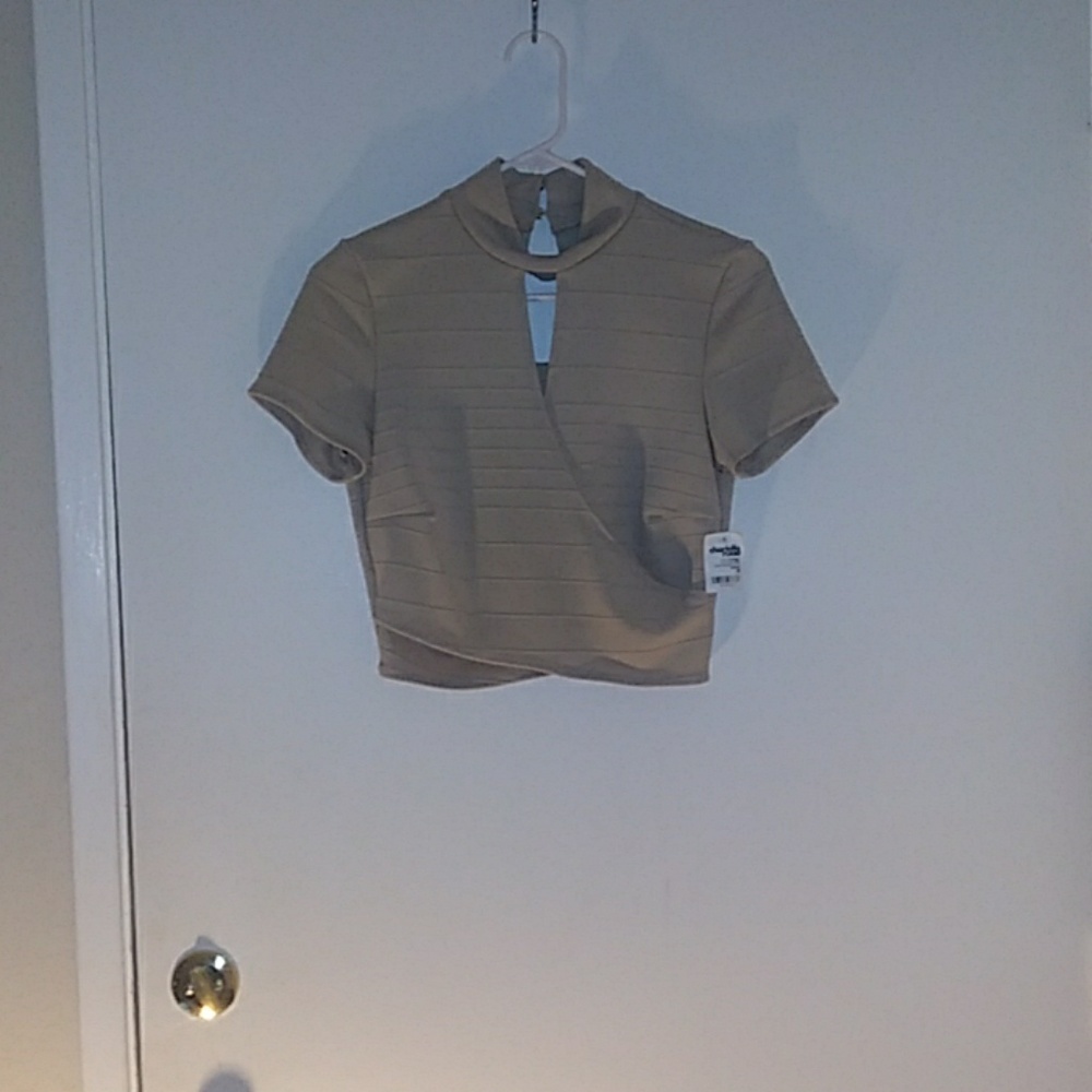Cream Wrapped Crop Top
